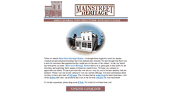 Desktop Screenshot of mainstreet-heritage.com